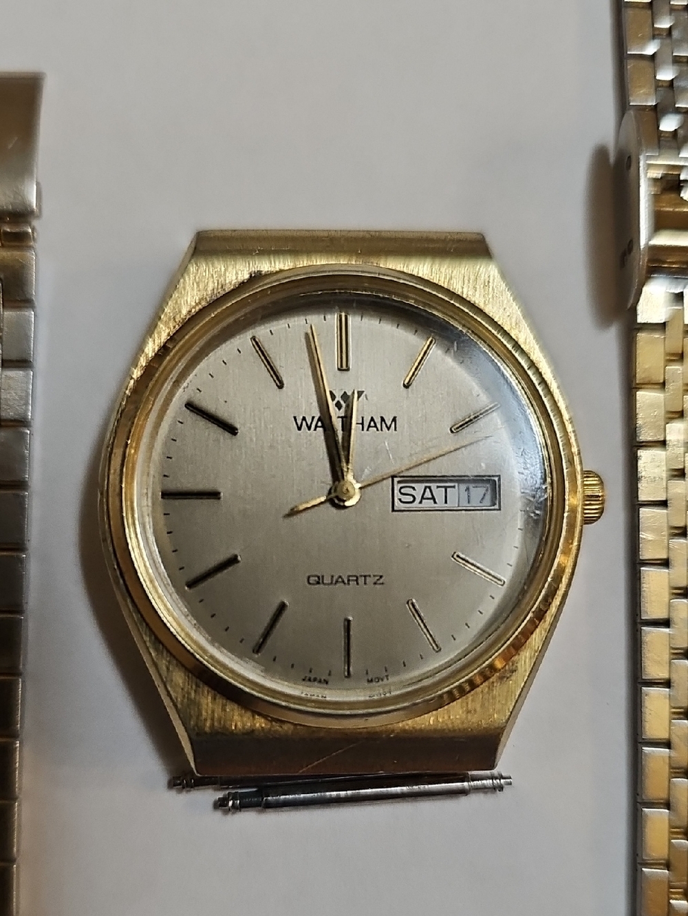 Waltham Gold-Tone Men's Quartz Watch with Day-Date